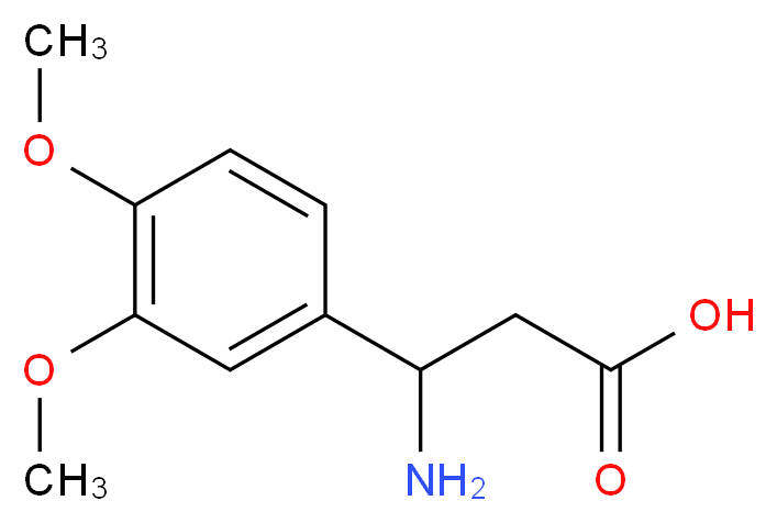 3-AMINO-3-(3,4-DIMETHOXY-PHENYL)-PROPIONIC ACID_分子结构_CAS_34840-85-2)