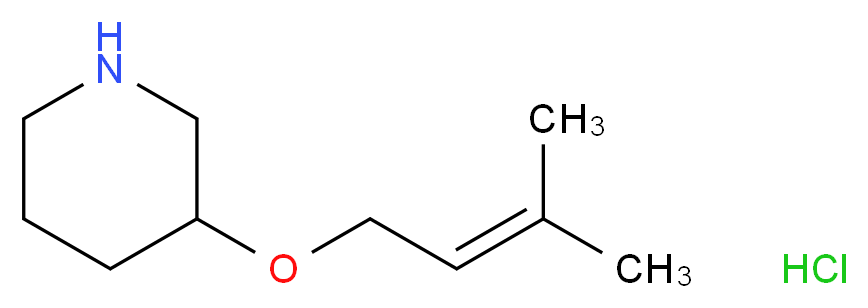 3-[(3-Methyl-2-butenyl)oxy]piperidine hydrochloride_分子结构_CAS_)