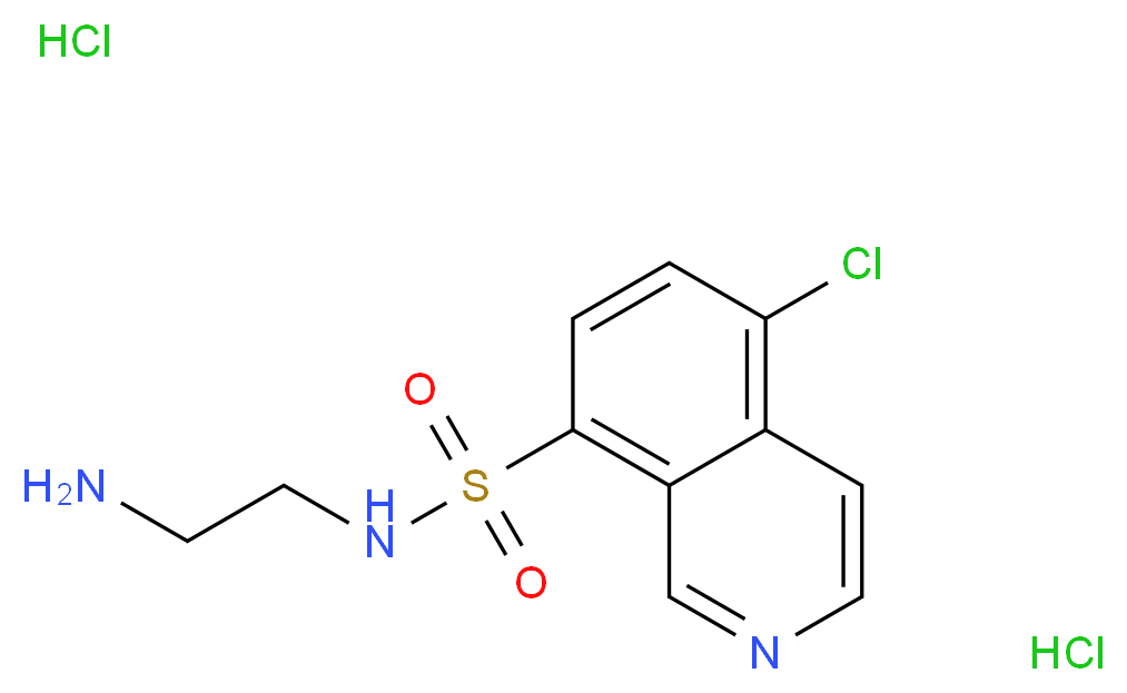 N-(2-aminoethyl)-5-chloroisoquinoline-8-sulfonamide dihydrochloride_分子结构_CAS_1177141-67-1