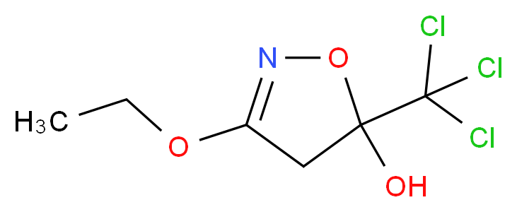 3-ethoxy-5-(trichloromethyl)-4,5-dihydro-1,2-oxazol-5-ol_分子结构_CAS_639815-70-6