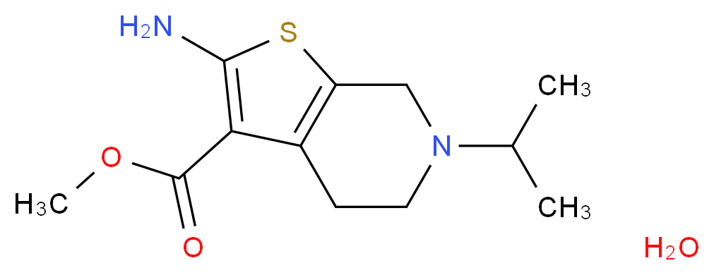 Methyl 2-amino-6-isopropyl-4,5,6,7-tetrahydrothieno[2,3-c]pyridine-3-carboxylate hydrate_分子结构_CAS_)