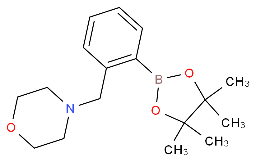 4-[2-(4,4,5,5-tetramethyl-1,3,2-dioxaborolan-2-yl)benzyl]morpholine_分子结构_CAS_876316-33-5)