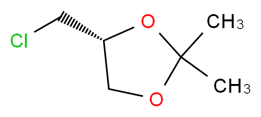 (4R)-4-(chloromethyl)-2,2-dimethyl-1,3-dioxolane_分子结构_CAS_57044-24-3
