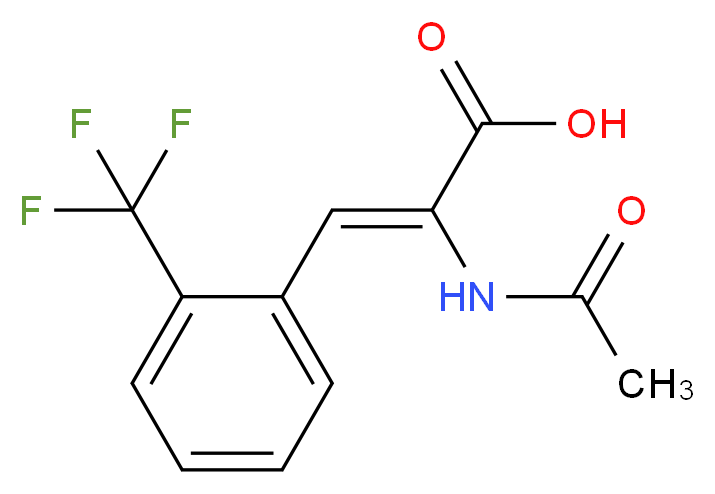 2-Trifluoromethyl-α-acetamidocinnamic Acid_分子结构_CAS_3094-32-4)