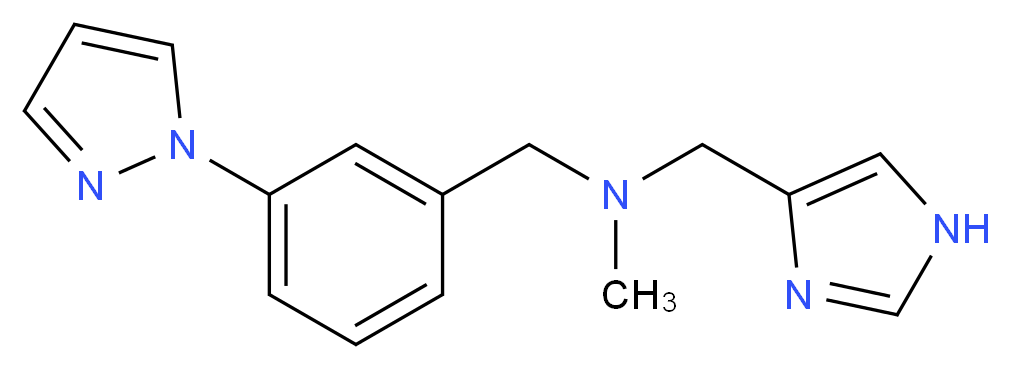 (1H-imidazol-4-ylmethyl)methyl[3-(1H-pyrazol-1-yl)benzyl]amine_分子结构_CAS_)