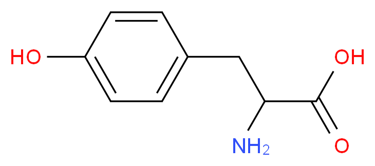 2-Amino-3-(4-hydroxyphenyl)propanoic acid_分子结构_CAS_556-03-6)