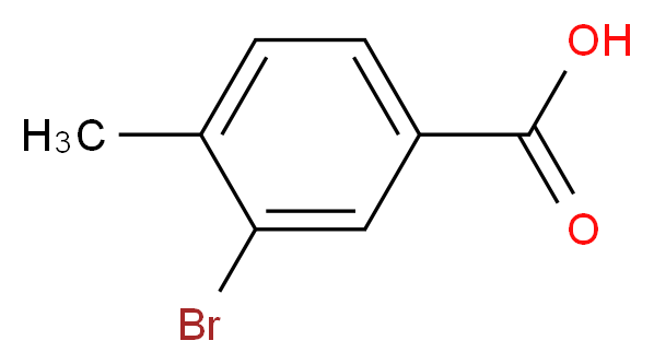 3-bromo-4-methylbenzoic acid_分子结构_CAS_7697-26-9