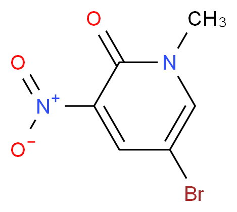 5-bromo-1-methyl-3-nitro-1,2-dihydropyridin-2-one_分子结构_CAS_910543-72-5