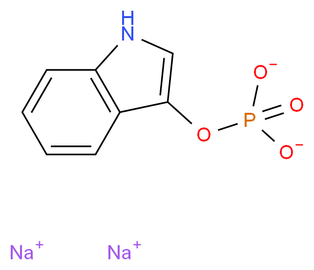 disodium 1H-indol-3-yl phosphate_分子结构_CAS_3318-43-2