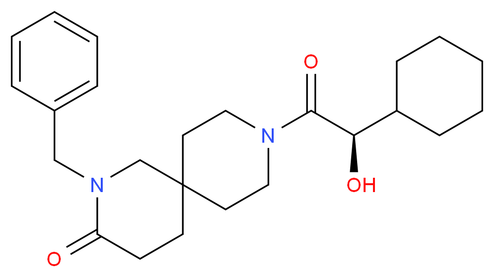 2-benzyl-9-[(2R)-2-cyclohexyl-2-hydroxyacetyl]-2,9-diazaspiro[5.5]undecan-3-one_分子结构_CAS_)