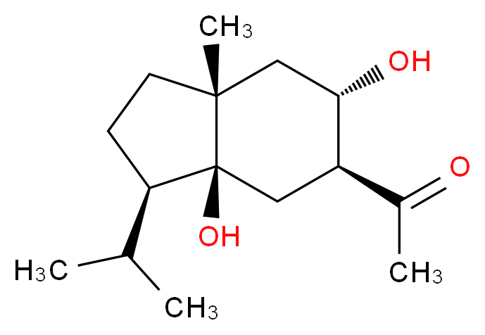 7-乙酰基-5,8-二羟基-4-异丙基-1-甲基双环[4.3.0]壬烷_分子结构_CAS_457949-49-4)