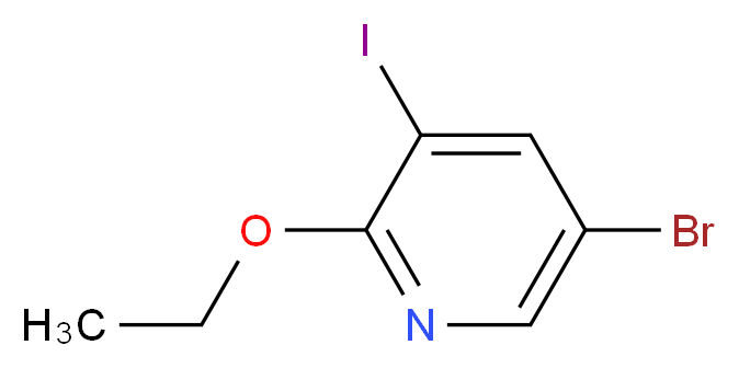 5-Bromo-2-ethoxy-3-iodo-pyridine_分子结构_CAS_848243-20-9)