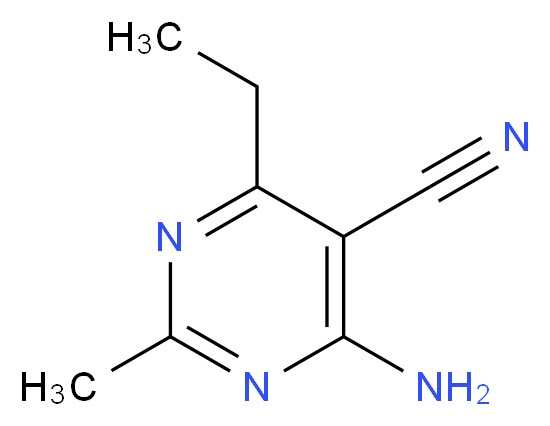 4-AMINO-6-ETHYL-2-METHYLPYRIMIDINE-5-CARBONITRILE_分子结构_CAS_37046-95-0)