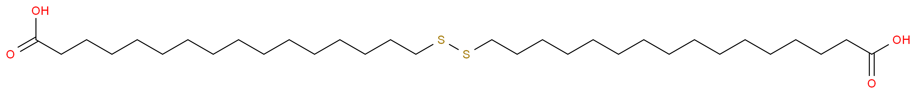 16-[(15-carboxypentadecyl)disulfanyl]hexadecanoic acid_分子结构_CAS_112122-99-3