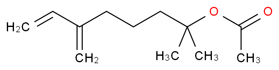 2-methyl-6-methylideneoct-7-en-2-yl acetate_分子结构_CAS_1118-39-4