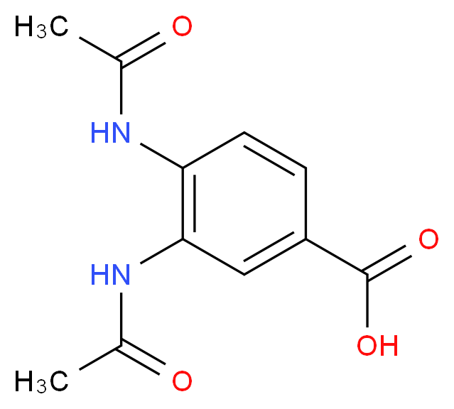 3,4-二乙酰氨基苯甲酸_分子结构_CAS_205873-56-9)