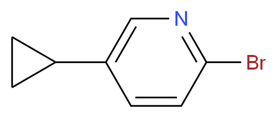 2-BroMo-5-cyclopropylpyridine_分子结构_CAS_1142197-14-5)