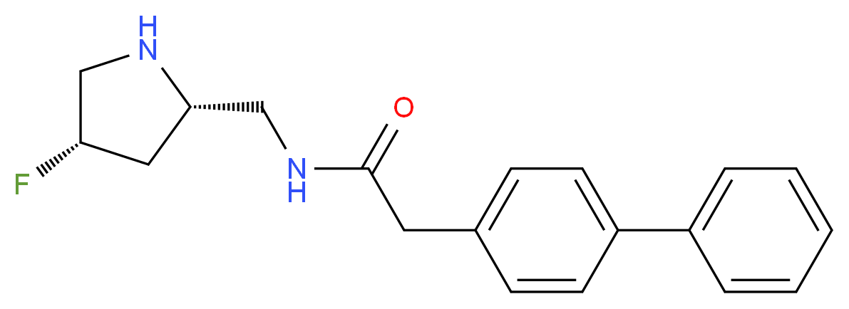 2-biphenyl-4-yl-N-{[(2S,4S)-4-fluoropyrrolidin-2-yl]methyl}acetamide_分子结构_CAS_)
