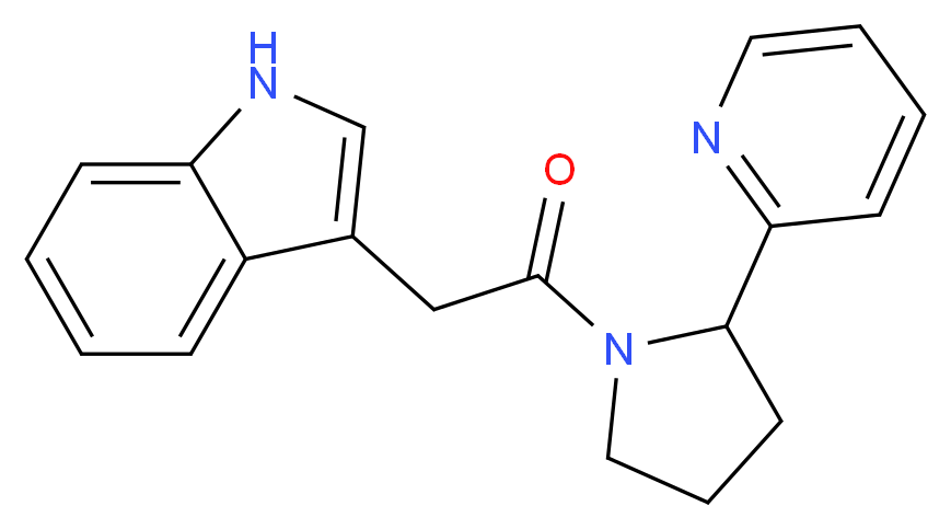 3-[2-oxo-2-(2-pyridin-2-ylpyrrolidin-1-yl)ethyl]-1H-indole_分子结构_CAS_)