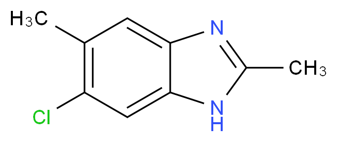 6-chloro-2,5-dimethyl-1H-1,3-benzodiazole_分子结构_CAS_221548-24-9