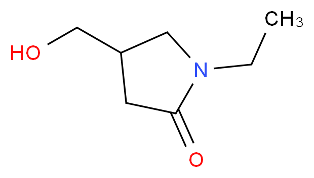 1-ethyl-4-(hydroxymethyl)pyrrolidin-2-one_分子结构_CAS_1227465-53-3