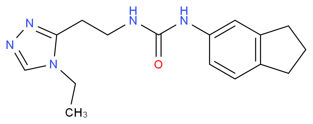 N-(2,3-dihydro-1H-inden-5-yl)-N'-[2-(4-ethyl-4H-1,2,4-triazol-3-yl)ethyl]urea_分子结构_CAS_)