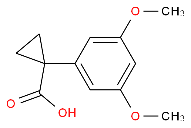 1-(3,5-dimethoxyphenyl)cyclopropanecarboxylic acid_分子结构_CAS_1033048-17-7)