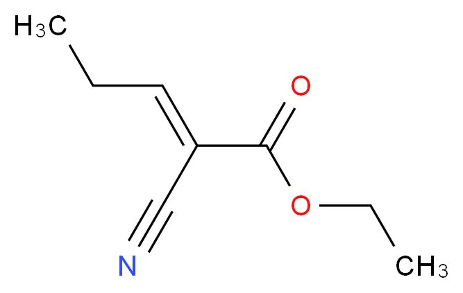 ethyl (2E)-2-cyanopent-2-enoate_分子结构_CAS_42466-67-1