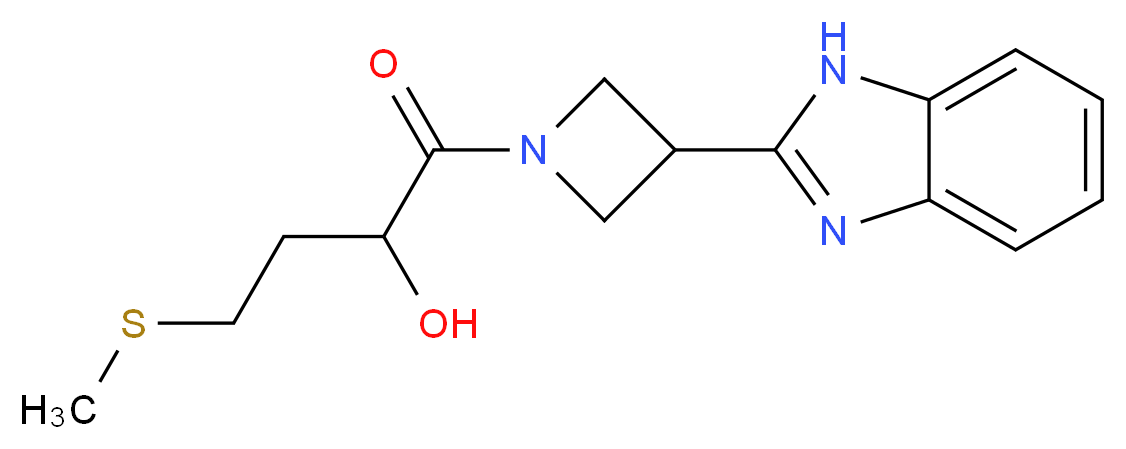 1-[3-(1H-benzimidazol-2-yl)azetidin-1-yl]-4-(methylthio)-1-oxobutan-2-ol_分子结构_CAS_)