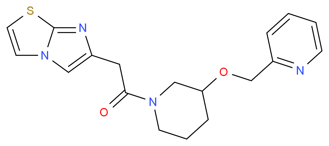 6-{2-oxo-2-[3-(2-pyridinylmethoxy)-1-piperidinyl]ethyl}imidazo[2,1-b][1,3]thiazole_分子结构_CAS_)