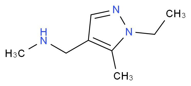 N-[(1-Ethyl-5-methyl-1H-pyrazol-4-yl)methyl]-N-methylamine_分子结构_CAS_)