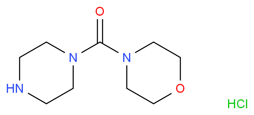 4-(piperazine-1-carbonyl)morpholine hydrochloride_分子结构_CAS_98834-08-3