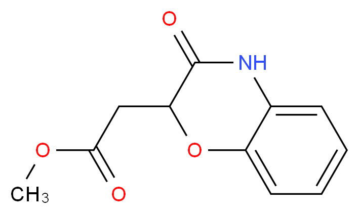 methyl (3-oxo-3,4-dihydro-2H-1,4-benzoxazin-2-yl)acetate_分子结构_CAS_73219-44-0)