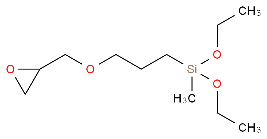 二乙氧基甲基[(3-环氧乙烷基甲氧)丙基]硅烷_分子结构_CAS_2897-60-1)