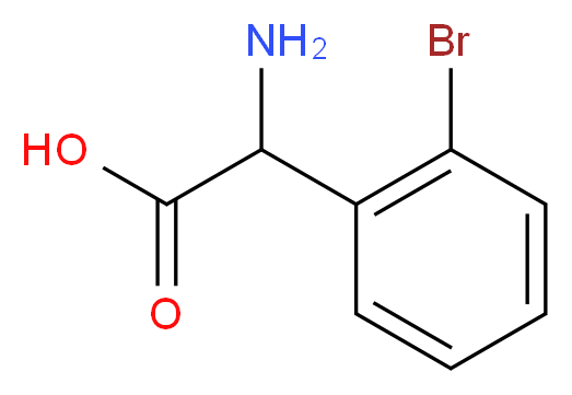 2-amino-2-(2-bromophenyl)acetic acid_分子结构_CAS_)