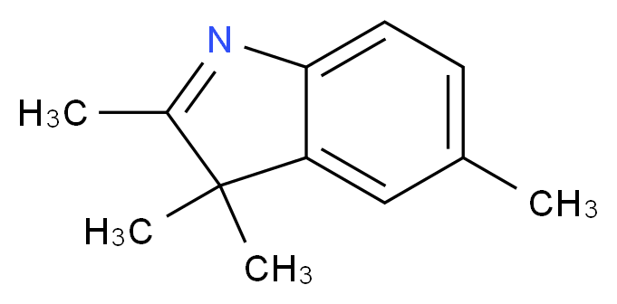 2,3,3,5-四甲基吲哚_分子结构_CAS_25981-82-2)