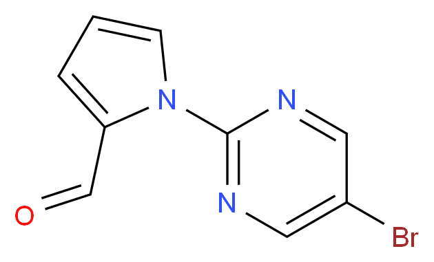 1-(5-bromopyrimidin-2-yl)-1H-pyrrole-2-carbaldehyde_分子结构_CAS_383147-57-7