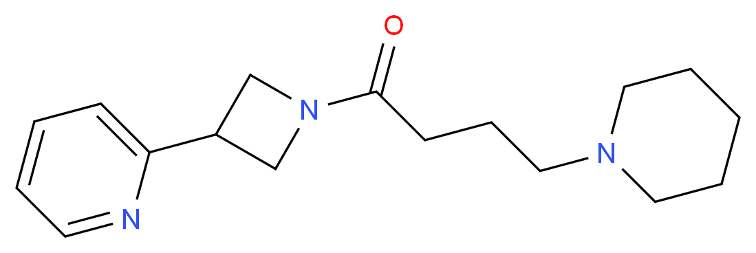 2-{1-[4-(1-piperidinyl)butanoyl]-3-azetidinyl}pyridine_分子结构_CAS_)