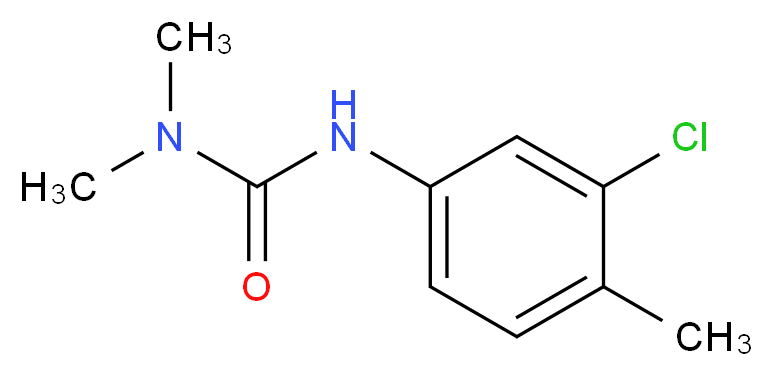 3-(3-Chloro-4-methylphenyl)-1,1-dimethylurea_分子结构_CAS_15545-48-9)