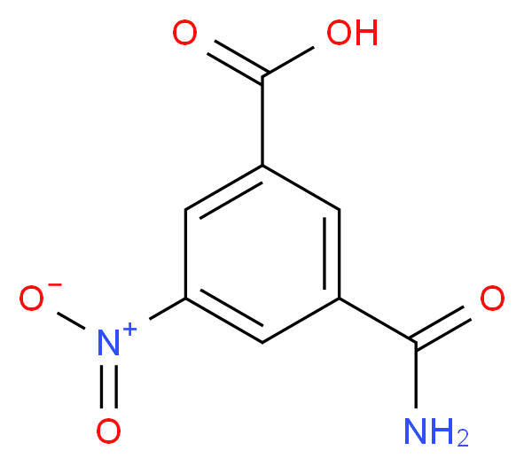 3-carbamoyl-5-nitrobenzoic acid_分子结构_CAS_90196-48-8