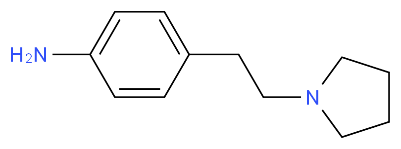 4-(2-PYRROLIDIN-1-YL-ETHYL)-ANILINE_分子结构_CAS_168897-20-9)
