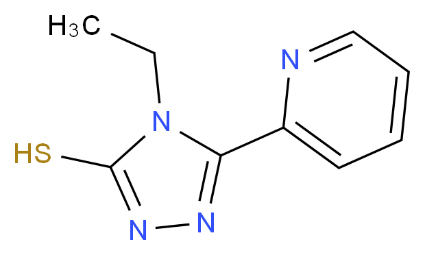 4-ethyl-5-(pyridin-2-yl)-4H-1,2,4-triazole-3-thiol_分子结构_CAS_438231-11-9