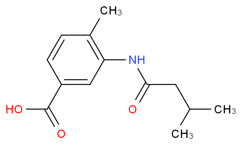 4-methyl-3-(3-methylbutanamido)benzoic acid_分子结构_CAS_915923-60-3