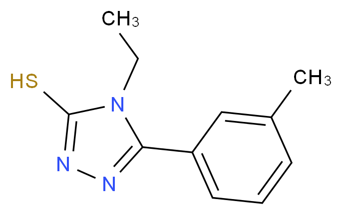 4-ethyl-5-(3-methylphenyl)-4H-1,2,4-triazole-3-thiol_分子结构_CAS_305337-12-6