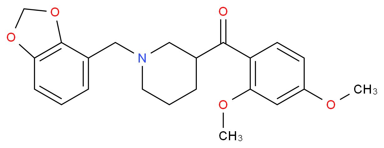 [1-(1,3-benzodioxol-4-ylmethyl)-3-piperidinyl](2,4-dimethoxyphenyl)methanone_分子结构_CAS_)