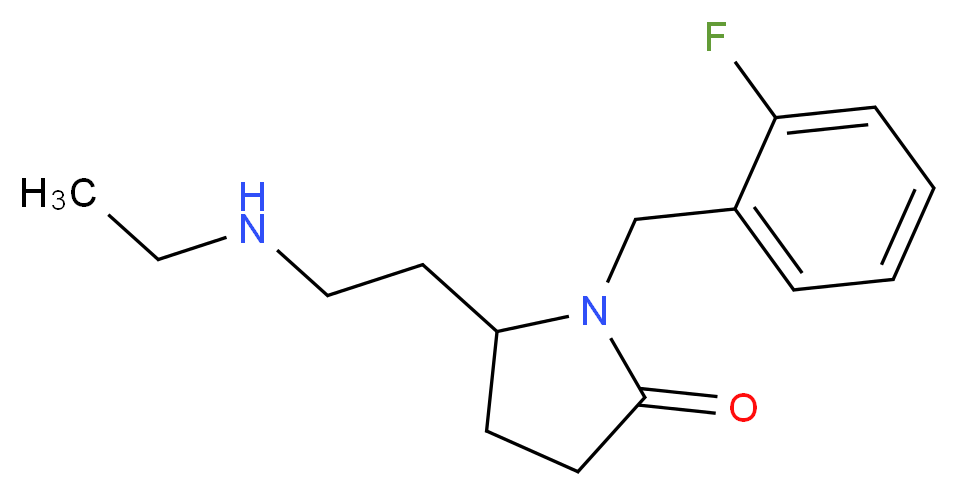 5-[2-(ethylamino)ethyl]-1-(2-fluorobenzyl)-2-pyrrolidinone_分子结构_CAS_)