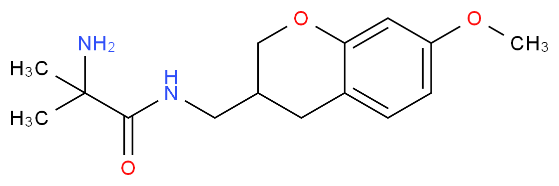 N~1~-[(7-methoxy-3,4-dihydro-2H-chromen-3-yl)methyl]-2-methylalaninamide_分子结构_CAS_)