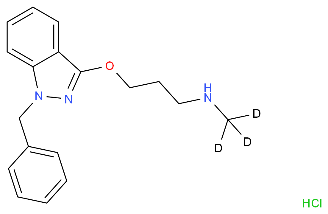 {3-[(1-benzyl-1H-indazol-3-yl)oxy]propyl}(<sup>2</sup>H<sub>3</sub>)methylamine hydrochloride_分子结构_CAS_1246817-08-2