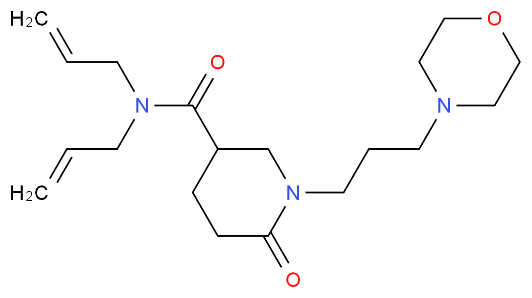 N,N-diallyl-1-[3-(4-morpholinyl)propyl]-6-oxo-3-piperidinecarboxamide_分子结构_CAS_)