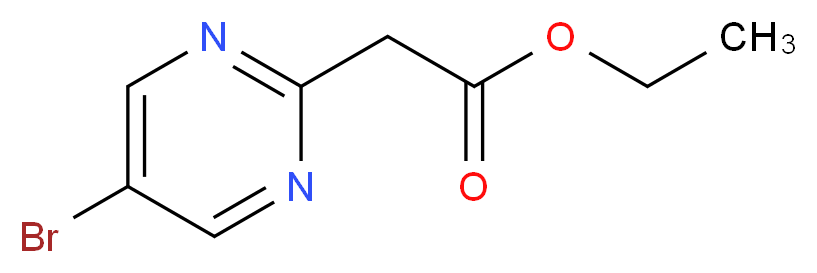 ethyl 2-(5-bromopyrimidin-2-yl)acetate_分子结构_CAS_1134327-91-5